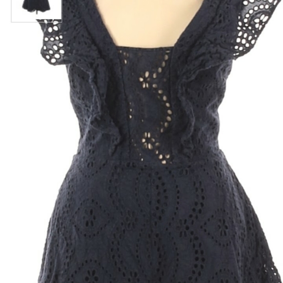 KEEPSAKE the label, Harmony Romper Navy Eyelet w/ ruffles - Picture 2 of 6